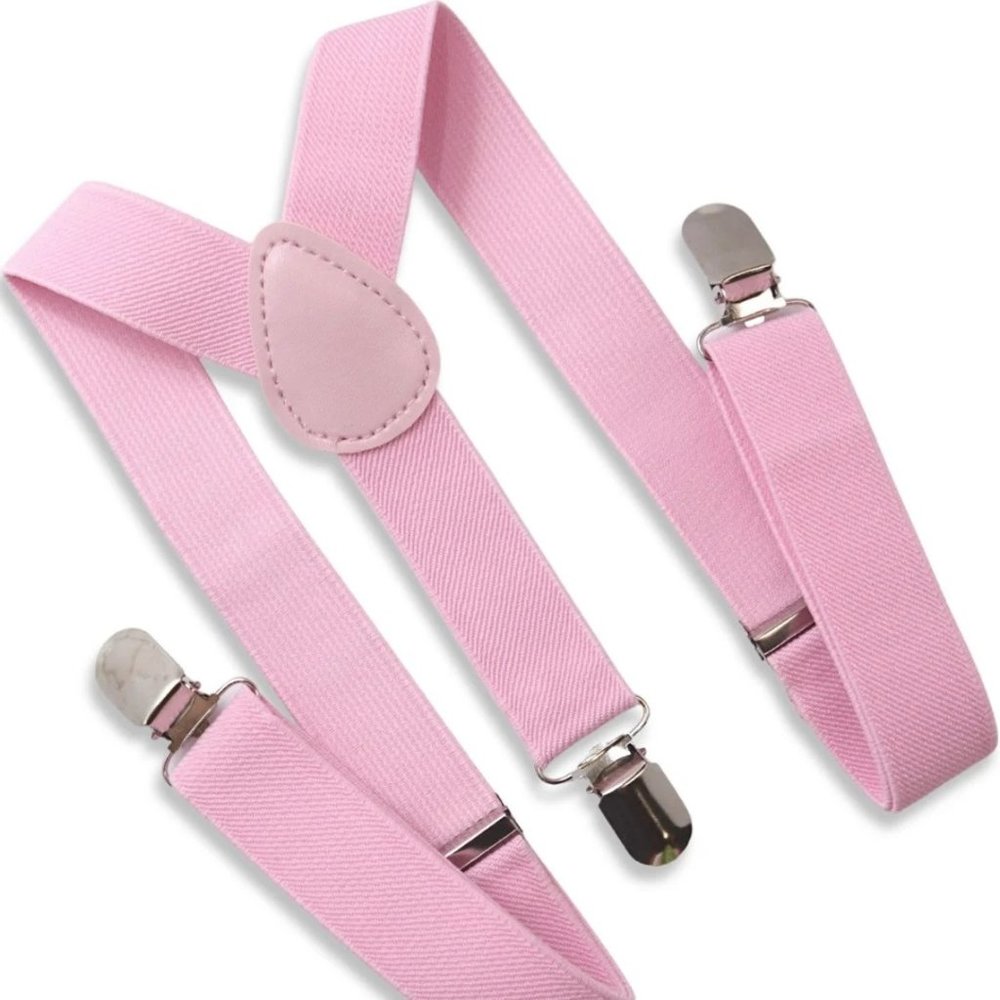 Mens's PINK Suspenders for wedding accessories